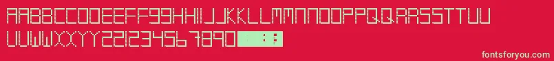 Coolio Font – Green Fonts on Red Background