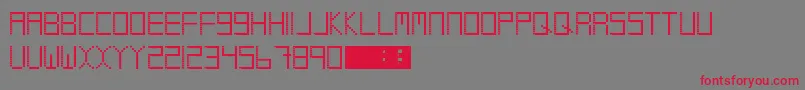 Coolio-Schriftart – Rote Schriften auf grauem Hintergrund