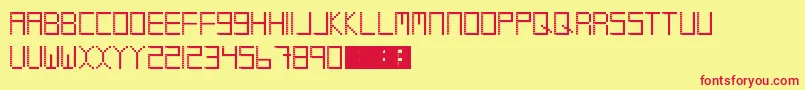 Coolio Font – Red Fonts on Yellow Background