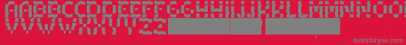 Acacia Font – Gray Fonts on Red Background