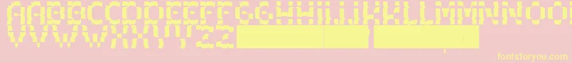 Acacia Font – Yellow Fonts on Pink Background