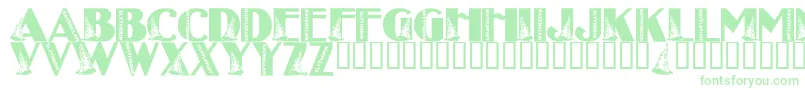 Fonte LmsWitchHouse – fontes verdes em um fundo branco