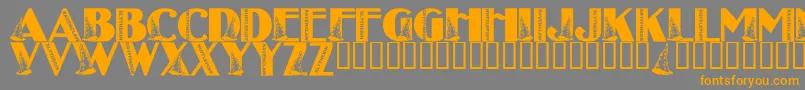 LmsWitchHouse Font – Orange Fonts on Gray Background