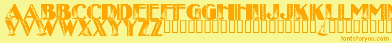 Police LmsWitchHouse – polices orange sur fond jaune