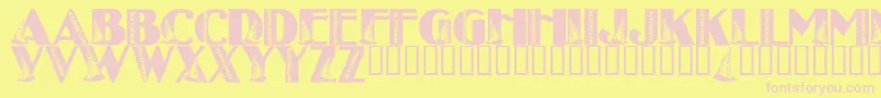 LmsWitchHouse Font – Pink Fonts on Yellow Background