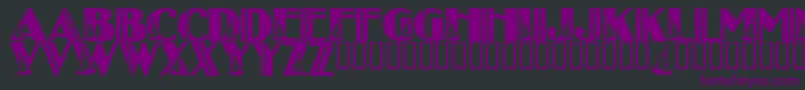 LmsWitchHouse-Schriftart – Violette Schriften auf schwarzem Hintergrund