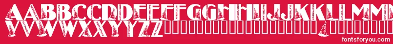 LmsWitchHouse Font – White Fonts on Red Background