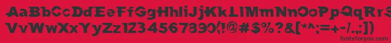 MacAndSidney Font – Black Fonts on Red Background