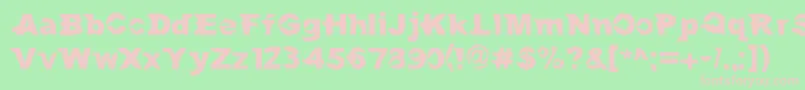 MacAndSidney Font – Pink Fonts on Green Background