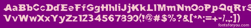 MacAndSidney Font – Pink Fonts on Purple Background