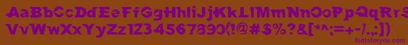 MacAndSidney Font – Purple Fonts on Brown Background