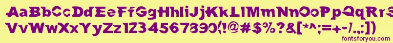 MacAndSidney Font – Purple Fonts on Yellow Background
