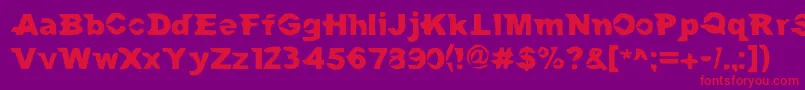 MacAndSidney Font – Red Fonts on Purple Background