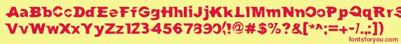 MacAndSidney Font – Red Fonts on Yellow Background