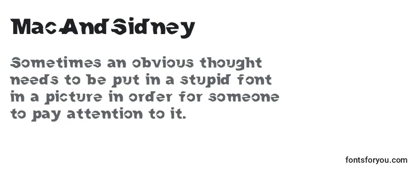 MacAndSidney Font