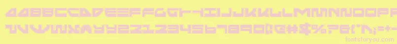 Seariderfalconacad-fontti – vaaleanpunaiset fontit keltaisella taustalla