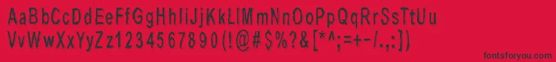 LastLivingSoulsShadow Font – Black Fonts on Red Background