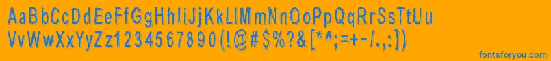 LastLivingSoulsShadow Font – Blue Fonts on Orange Background