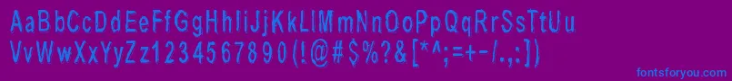 LastLivingSoulsShadow Font – Blue Fonts on Purple Background