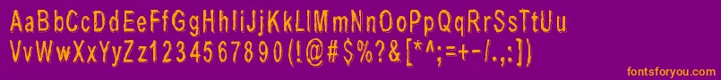 LastLivingSoulsShadow Font – Orange Fonts on Purple Background
