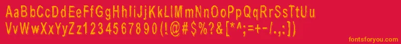 LastLivingSoulsShadow Font – Orange Fonts on Red Background
