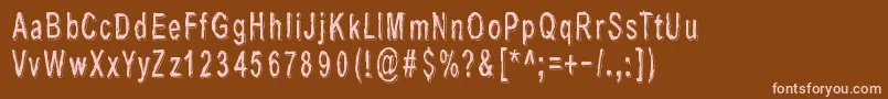 LastLivingSoulsShadow Font – Pink Fonts on Brown Background
