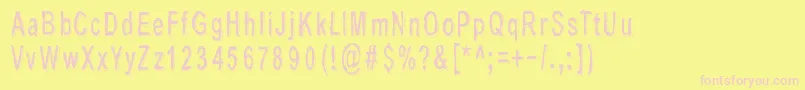LastLivingSoulsShadow Font – Pink Fonts on Yellow Background