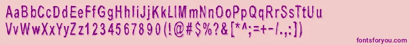 LastLivingSoulsShadow Font – Purple Fonts on Pink Background