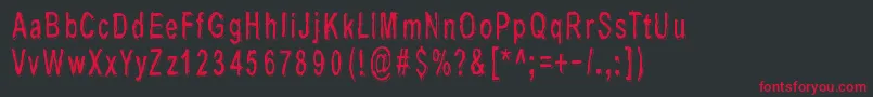 LastLivingSoulsShadow Font – Red Fonts on Black Background