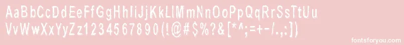 LastLivingSoulsShadow Font – White Fonts on Pink Background