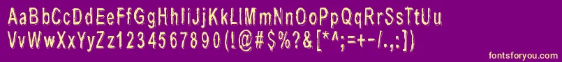 LastLivingSoulsShadow Font – Yellow Fonts on Purple Background
