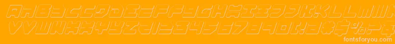 Omega33DItalic Font – Pink Fonts on Orange Background
