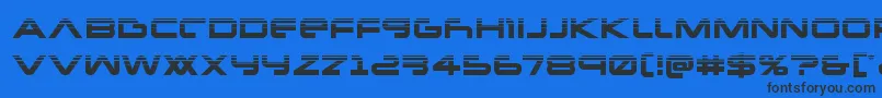 フォントNewmarshalf – 黒い文字の青い背景