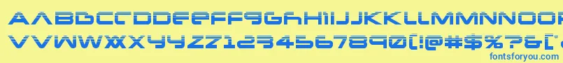 Newmarshalf Font – Blue Fonts on Yellow Background