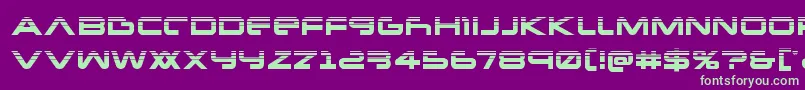 Newmarshalf Font – Green Fonts on Purple Background