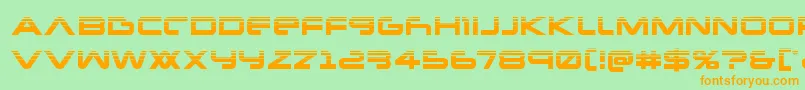 Newmarshalf Font – Orange Fonts on Green Background