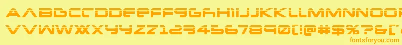Newmarshalf Font – Orange Fonts on Yellow Background