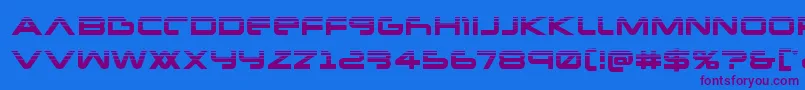 Newmarshalf Font – Purple Fonts on Blue Background