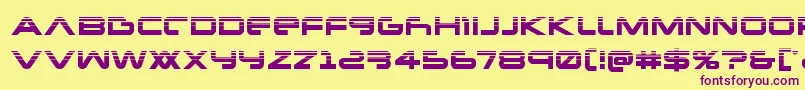 Newmarshalf Font – Purple Fonts on Yellow Background