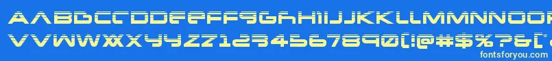 Newmarshalf Font – Yellow Fonts on Blue Background