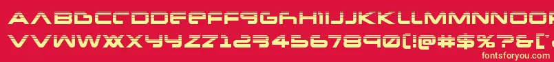 Newmarshalf Font – Yellow Fonts on Red Background