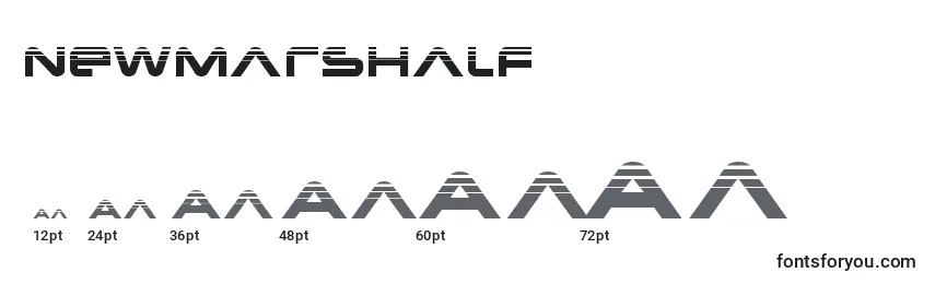 Размеры шрифта Newmarshalf