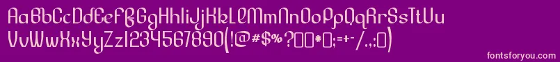 LesserconcernRegular Font – Pink Fonts on Purple Background