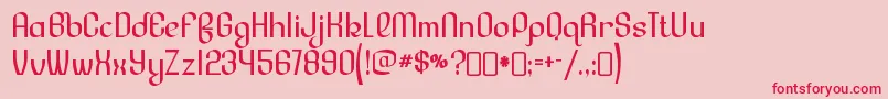 Weitere Informationen zur LesserconcernRegular-Schriftart LesserconcernRegular-Schriftart – Rote Schriften auf rosa Hintergrund
