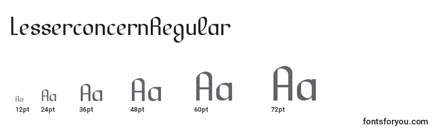 LesserconcernRegular Font Sizes