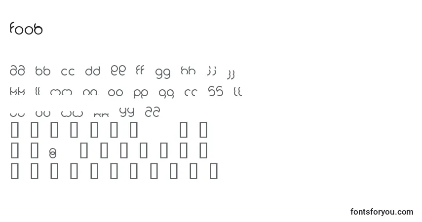 Czcionka Foob – alfabet, cyfry, specjalne znaki