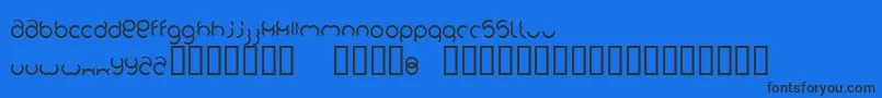 Foob Font – Black Fonts on Blue Background