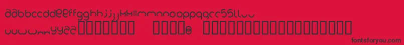 Foob-Schriftart – Schwarze Schriften auf rotem Hintergrund