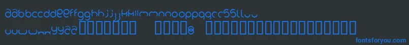 Foob Font – Blue Fonts on Black Background
