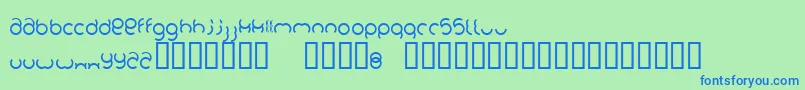 Foob-Schriftart – Blaue Schriften auf grünem Hintergrund